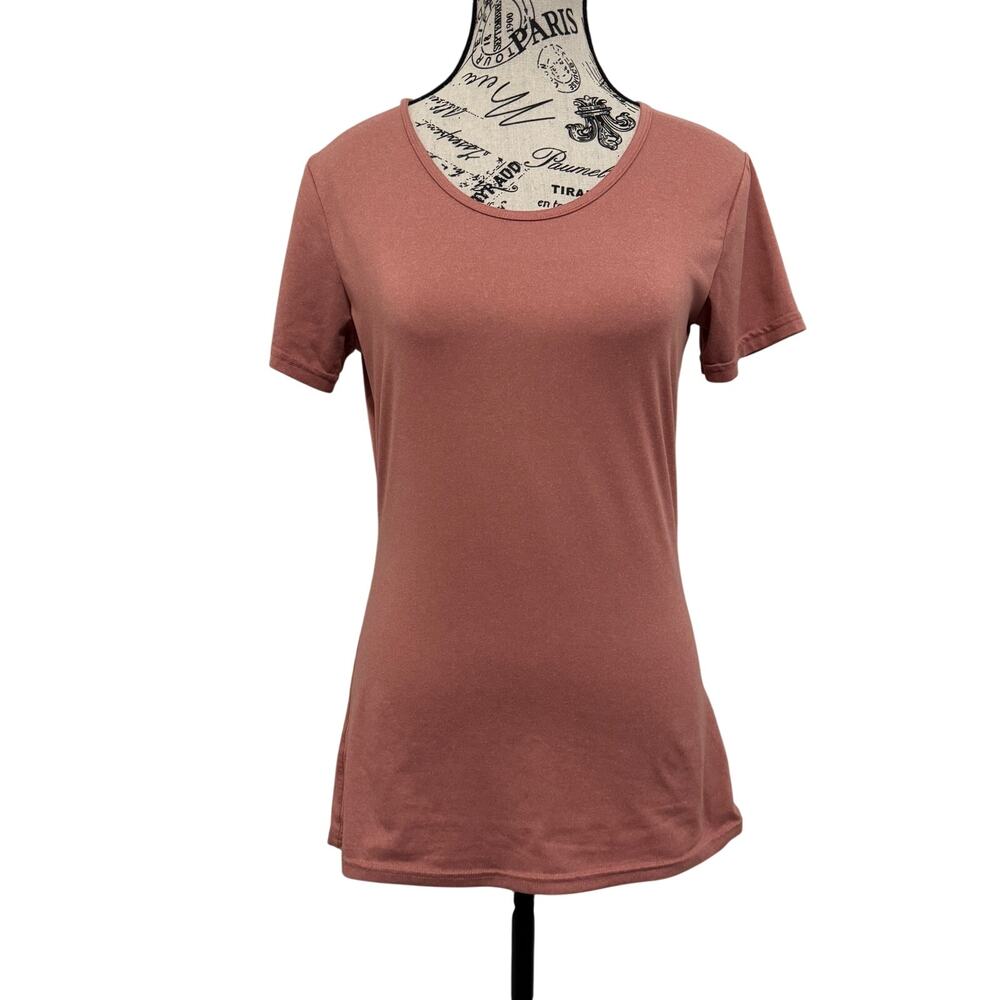 32 Degrees Cool Womens Small Rose Pink Scoop Neck Short Sleeve Athletic T-Shirt